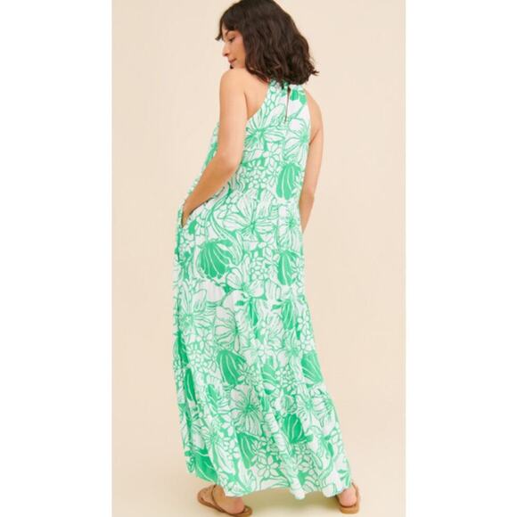 Lilly Pulitzer Beccalyn Halter Maxi Dress Size M Spearmint Green NEW NWT - Picture 2 of 14